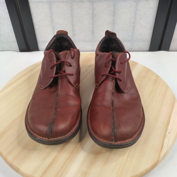 Timberland Oxford Split Toe Lace Up Brown Leather Comfort Shoes Men US 8M - Picture 2 of 10